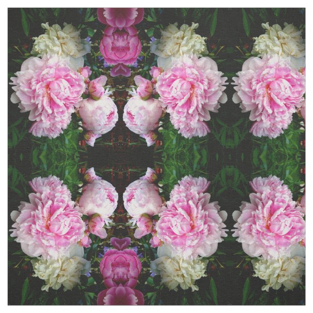 Rosa und weiße Erdnüsse Stoff (Muster)