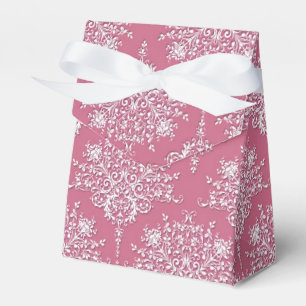 Rosa und Weiße Fancy-Blumen-Damaskenmuster Geschenkschachtel