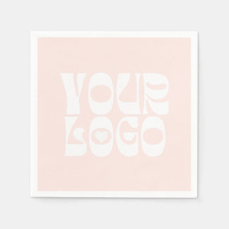Rosa und weiße Firmenlogos Napoleon Serviette