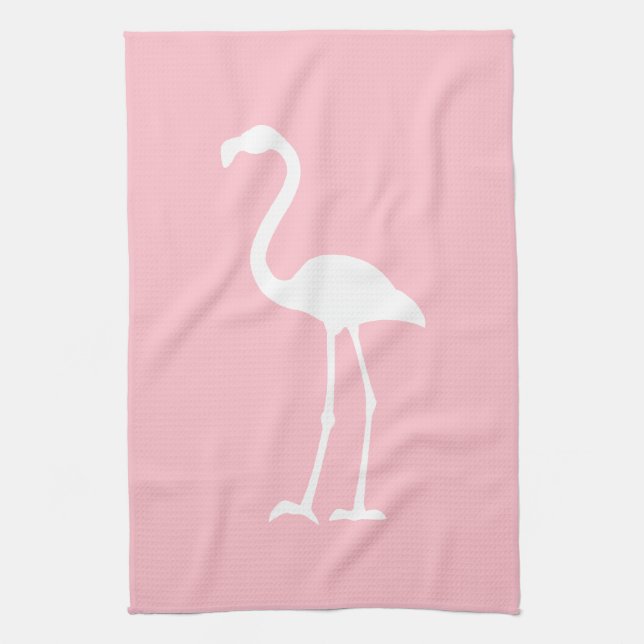 Rosa und weiße Flamingo Handtuch (Vertikal)