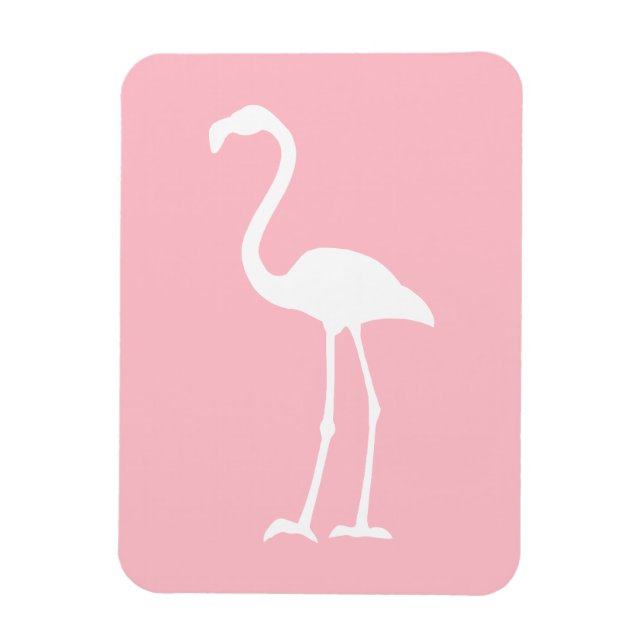Rosa und weiße Flamingo Magnet (Vertikal)