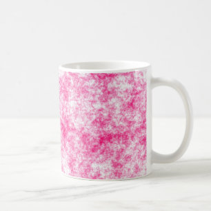 Rosa und weiße Fußklecksen im Hintergrund Kaffeetasse