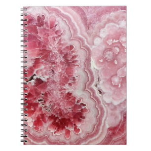Rosa und Weiße Geode Notizblock