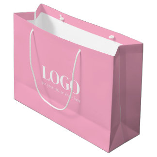 rosa und weiße Geschäfte Große Geschenktüte