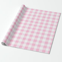 Rosa und weiße Gingham-Geschenkverpackung