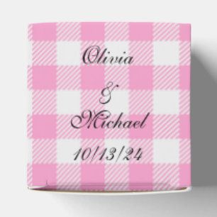 Rosa und Weiße Gingham Partygeschenkbox nach Maß Geschenkschachtel