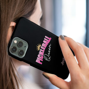 Rosa und weiße Goldkrone Pickleball Queen iPhone 16 Hülle