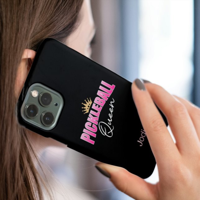 Rosa und weiße Goldkrone Pickleball Queen Case-Mate iPhone Hülle (Von Creator hochgeladen)