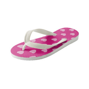 Rosa und weiße Herzen Kinderbadesandalen