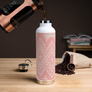rosa und weiße Hintergrundfarbe mit einem Diamantm Trinkflasche