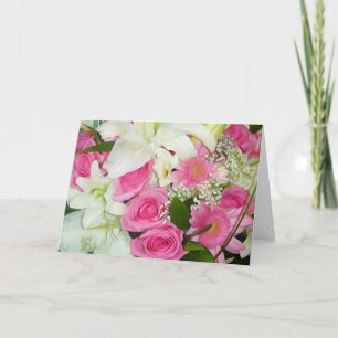 Rosa und weiße Hochzeitsstipps - Mitteilungskarten