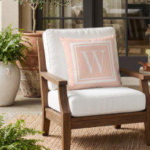 Rosa und weiße, klassische Monogramm