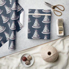 Rosa und weiße Kuchen Geschenkpapier