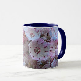 Rosa und weiße Laurel Blume Tasse