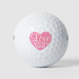 Rosa und weiße Liebe gewinnt immer Golfbälle