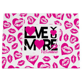 Rosa und weiße Liebe Mehr Große Geschenktüte