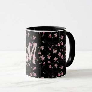 Rosa und Weiße Magnolien auf der Personalisierten  Tasse