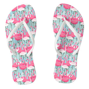 Rosa und weiße Menge der Flamingos Flip Flops