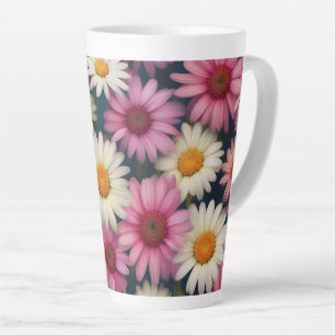 Rosa und weiße Milchprodukte - Latte Tasse