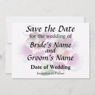 Rosa und weiße Miltoniopsis Orchideen Save The Date