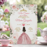 Rosa und weiße Mis Quince 15 Anos Gold Crown Einladung<br><div class="desc">Quinceañera Pink & White Gold Crown Einladung Mis Quince 15 Anos,  16. Geburtstag, </div>
