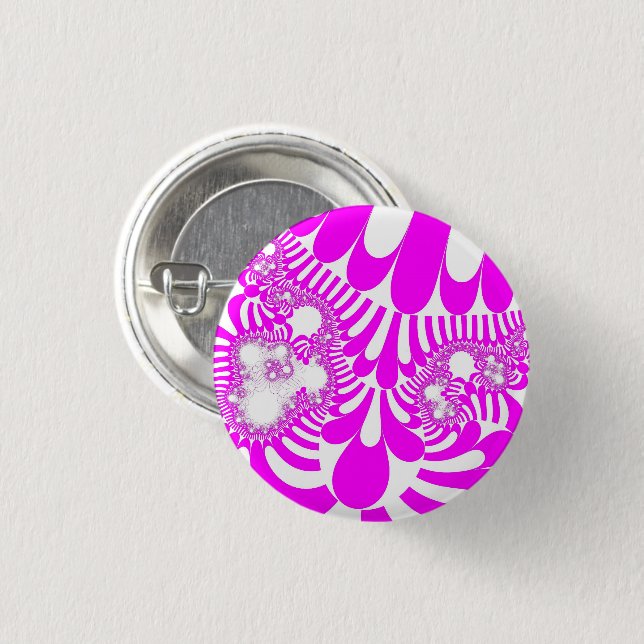 Rosa und weiße Mod Button (Vorne & Hinten)