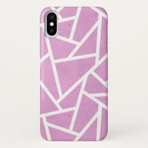 Rosa und weiße Mosaikmuster Case-Mate iPhone Hülle