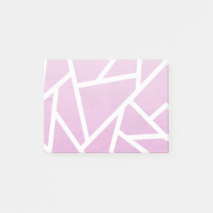 Rosa und weiße Mosaikmuster Post-it Klebezettel