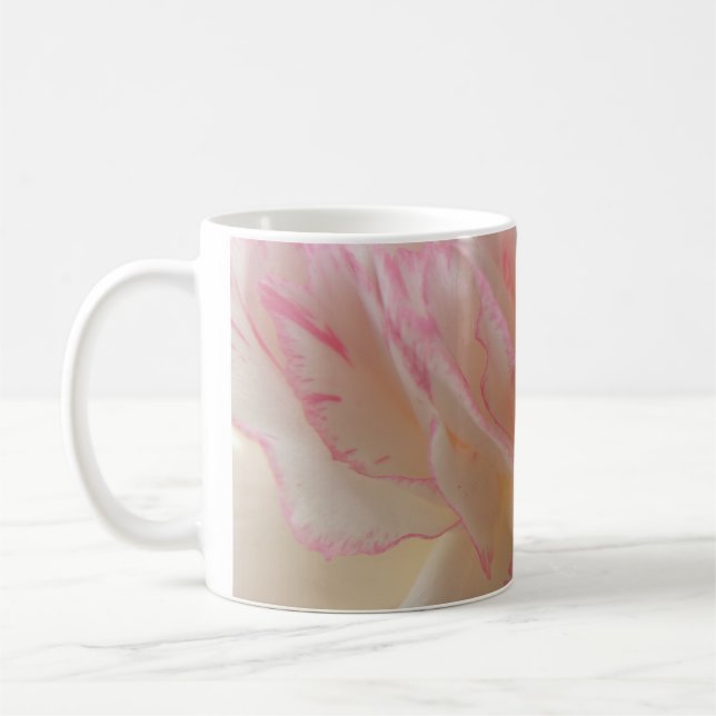 Rosa und weiße Nelke Tasse (Links)