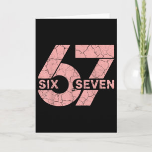 Rosa und weiße Nummer 67 Trikot Spieler Uniform #6 Karte