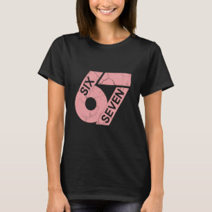Rosa und weiße Nummer 67 Trikot Spieler Uniform #6 T-Shirt