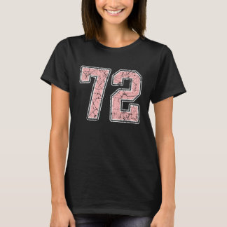 Rosa und weiße Nummer 72 Jersey Spieleruniform #72 T-Shirt