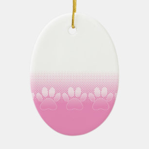 Rosa und weiße Pfeifen mit Zeitungspapier-Hintergr Keramik Ornament