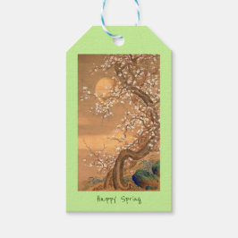 Rosa und weiße Pflaumenblüten im Mondschein, Shiza Geschenkanhänger