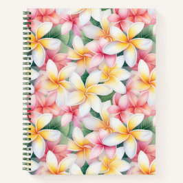 Rosa und weiße Plumeria Blume SpiralNotebook Notizbuch