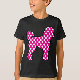Rosa und weiße Polka Dot Poodle für 50er-Sockelei T-Shirt