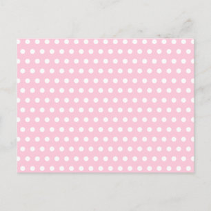 Rosa und weiße Polka Dots Muster. Postkarte