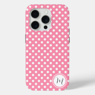 Rosa und weiße Polka-Punkte Case-Mate iPhone Hülle