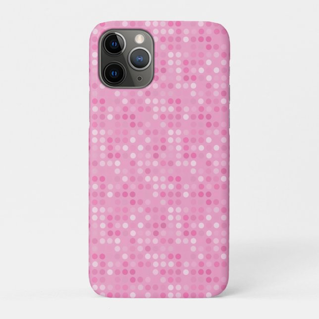 rosa und weiße Punkte Case-Mate iPhone Hülle (Rückseite)