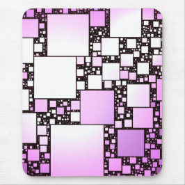 Rosa und weiße Quadtanzmousine Mousepad