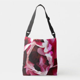 Rosa und weiße Rose Crossover-Tasche Tragetaschen Mit Langen Trägern