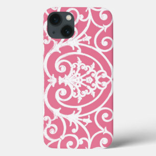 Rosa und weiße Scrollwork Case-Mate iPhone-Hülle iPhone Hülle