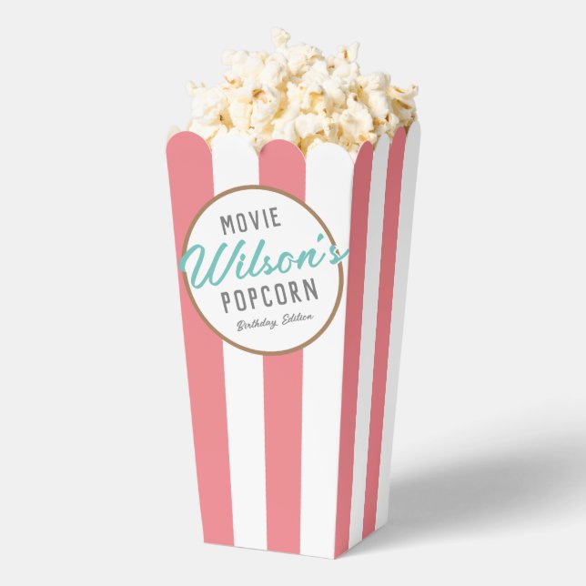 Rosa und weiße Special Event Movie Night Popcorn Geschenkschachtel (Geplatzt)