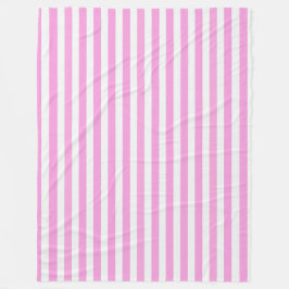 Rosa und weiße Streifen Fleecedecke
