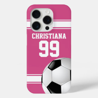 Rosa und weiße Streifen Jersey Fußball Case-Mate iPhone Hülle