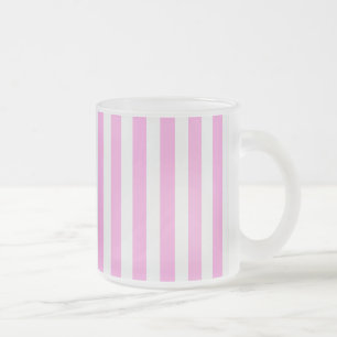 Rosa und weiße Streifen Mattglastasse