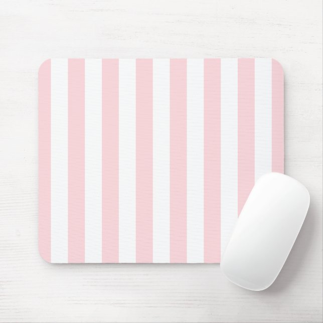 Rosa und Weiße Streifen-Mauspad Mousepad (Mit Mouse)