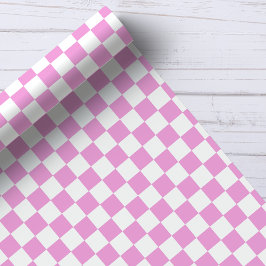rosa und weiße Tafelmuster Geschenkpapier