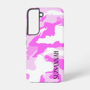 Rosa und weiße Tarnung Samsung Galaxy Hülle