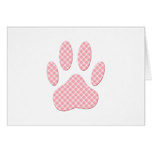 Rosa und weiße Tartan Dose Pfosten drucken